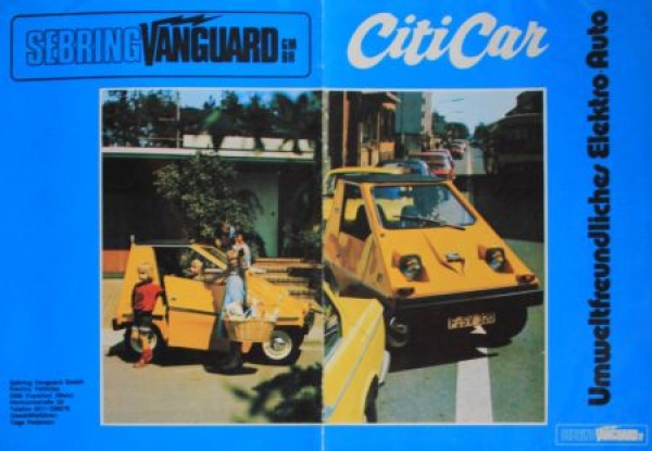 Vanguard Sebring CitiCar Modelprogram 1974 Carbrochure (6082)